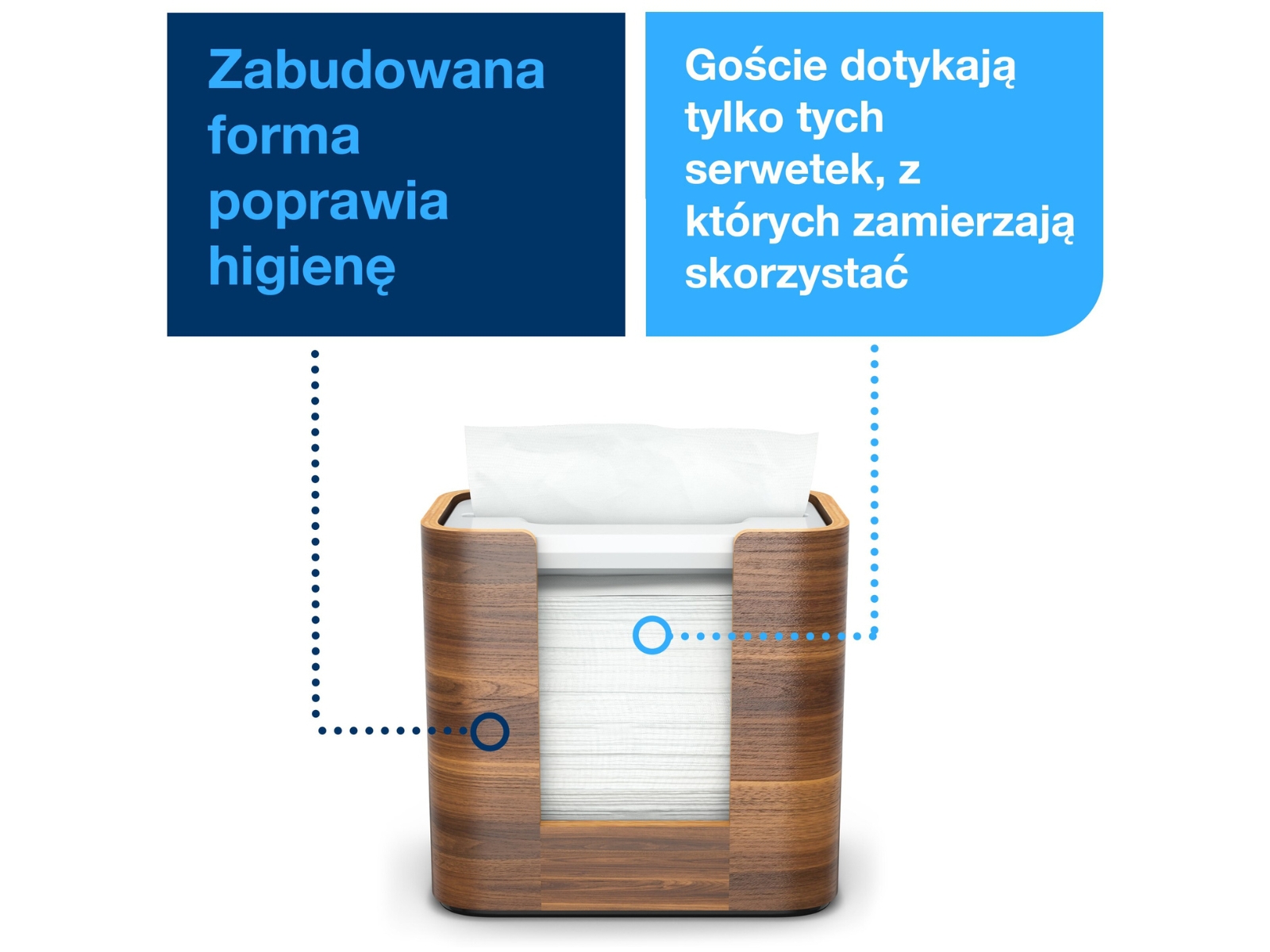 Tork Xpressnap® 273002 Eksluzywny dozownik N4 na serwetki – drewniany orzech włoski